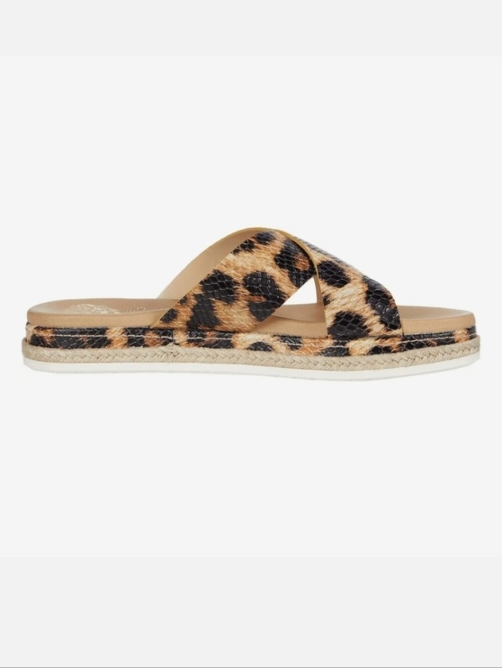 Vince Camuto Rickert Slide Sandals Leopard Print